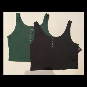 2 Pack Cropped Tank Tops